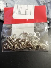 Juego de anillos de 20 piezas con cierre de garra de langosta, anillo dividido, cuentas de gancho para hacer manualidades, collar de resorte, Conector de cadenas a presión