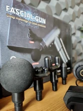 Pistola de masaje para terapia muscular, masajeador deportivo para el dolor, relajación corporal, adelgazamiento, alivio con 4 cabezales, 32 velocidades, 8000r/min