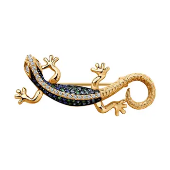 Brooch Sokolov in Gold with cubic zirconia, fashion jewelry, gold, 585, women's male
Brooch Sokolov in Gold with cubic zirconia, fashion jewelry, gold, 585, women's male
