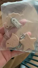 Clip de madera para chupete de bebé, pinzas de chupete de madera Natural para bebé, accesorios de cadena de chupete DIY, 1 ud.