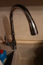 Kitchen-Faucets Tap-Mixer Pull-Out Single-Hole-Handle Gold Silver Tap-866011 Swivel-Degree