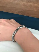 Pulsera de acero inoxidable para hombre y mujer, cadena cubana, brazalete de Color, regalo de joyería