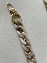 Bag-Accessory Replacement-Chain Shoulder-Handle-Chain Luxury Strap Acrylic Beige Resin