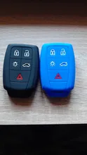 Protectora de silicona carcasa para mando a distancia tapa protectora piel set para VOLVO C30 C70 S40 V40 V50 2008, 2009, 2010, 2011 control remoto 5 botones sin llave