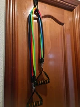 Set de Bandas de Resistencia, gomas bandas elasticas fitness para entrenar con soporte de 100lbs, Kit de Bandas para Entrenar con 5 tubos, 4 Manijas de Hule, Correas para Tobillos, Anclaje para puerta