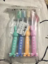 4 unids/set de dibujos animados lindo cepillo de dientes para niños de carbón de bambú mango corto Niños cepillo de dientes de bebé cuidado de los dientes