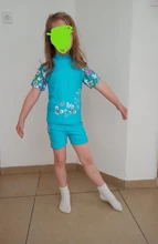 Swimsuit Short-Sleeve Bathing-Suits Uv-Protection Two-Piece Girls BAOHULU Beach Childrens