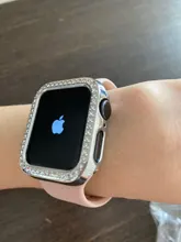 Funda protectora de diamante para Apple watch, carcasa de 44mm, 40mm, 42mm y 38mm para Apple watch band 5 4 3 2 1