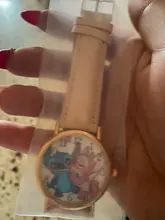 Nuevas de cuero puntada relojes de las mujeres reloj de cuarzo reloj de pulsera de dibujos animados chico regalo