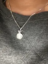 NEHZY-colgante de Plata de Ley 925 con forma de manzana y ópalo rosa, collar de 45CM de longitud