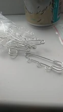 10 unids/lote alfileres de seguridad broche en blanco Base broche 50/80/90mm, 3/5 anillos de joyería Pin para suministros de fabricación de la joyería Accesorios