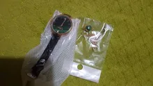 Gaiety-Reloj de pulsera con esfera verde para mujer, accesorio de pulsera de cuarzo negro informal