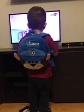 Mochila De felpa de la patrulla canina para niños, morral de felpa con ilustración de personajes de dibujos animados Marshall, bolso escolar para guardería, regalo para niños