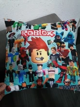 ROBLOX-funda de cojín de Anime para el hogar, cómoda funda de almohada cuadrada para dormitorio de estudiantes, decoración de cama, regalo para niños