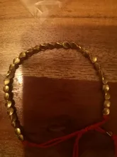 Pulsera de cobre tibetano hecha a mano para mujer y hombre, cadena de cuerda ajustable, pulseras trenzadas de Color dorado, joyería Vintage Bohemia, regalo