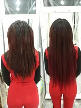Angie 20-24 pulgadas 200 gramo/lote sedoso pelo recto mechones 1/613 # Color degradado sintético extensiones de cabello para mujeres
