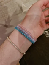 Mini pulsera de energía de 4mm para hombre y mujer, cuentas de piedra Natural, pulsera curativa de Yoga, joyería