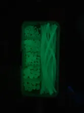 Cuentas de pesca luminosas, tubo de 170 unids/set de cuentas flotantes de goma suave, accesorios de manga de tubo de aparejo de pesca