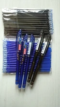 53 unids/lote 0,38mm borrable lavable Pen recarga varilla para manejar azul/negro tinta pluma de Gel para escuela materiales de escritura para oficina papelería