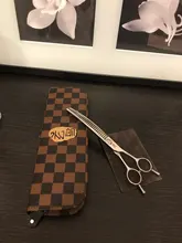 Fenice-Tijeras profesionales de peluquería para perros, tijeras de adelgazamiento curvado para cara y cuerpo, 7,0/7,5 pulgadas, JP 440C, alta calidad