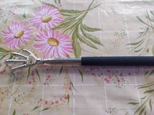 Garra telescópica compacta, masajeador rascador trasero de acero inoxidable, ajustable, para rascar la espalda, protector de mano