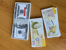 Juego de fiesta de pirata capitán, juego de papel de repuesto, juguete de dinero, juguetes del Tesoro para niños, colección de notas del mundo, regalos, juegos de billetes, 100 Uds.