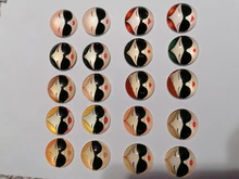 Matryoshka rusa, 10 Uds., mezcla de 12mm/18mm/20mm/25mm, cabujones redondos de cristal para hacer fotos