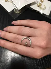 Vienkim 2020 coreano nuevo de moda de cristal ajustable anillo Luna estrella anillos brillantes para la joyería de las mujeres mujer anillo de dedo chica