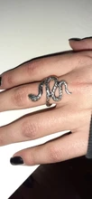 Anillo de estilo gótico para hombre y mujer, sortija de serpiente con diseño de garra de dragón y animales, Estilo Vintage, Punk, Hip Hop, apertura ajustable, regalo de joyería
