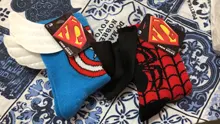 Primavera calcetines de Marvel niños Spiderman del Capitán América calcetines de algodón de las muchachas de los muchachos fútbol deportes Calcetines