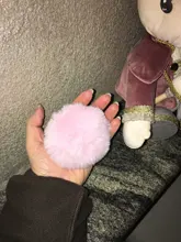 LLavero de felpa de bola de lana púrpura para mujer, colgante de pompón de bola sencilla, Animal Artificial, bolsa de coche, juguete, 1 Uds.