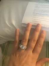Huitan-Anillo de boda con Circonia cúbica para mujer, sortija de boda con zirconia cúbica, zirconia, circonita, zirconita, redonda, grande, alta calidad