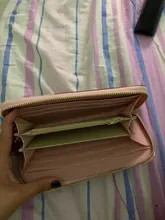 Cartera de cuero con diseño geométrico de lujo para mujer, monedero de Cremallera larga con diseño de borla, monedero femenino