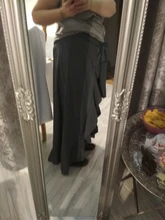 Pantalones Mujer Palazzo 2019 Causal Ruffle cordón pantalones elegante alta cintura Irregular suelto Color puro otoño mujer pantalón falda