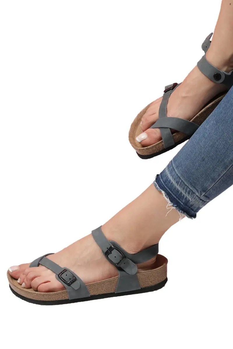 LYRA Navy Blue Thong Sandals Anatomical Natural Cork Sole Real Leather Women Ankle Strap Sandals 
LYRA Navy Blue Thong Sandals Anatomical Natural Cork Sole Real Leather Women Ankle Strap Sandals