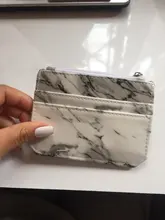 Tarjetero con textura de mármol, cartera pequeña de bolsillo para tarjetas de crédito, delgado y delgado, color blanco