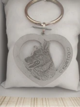 Llavero personalizado con foto de corazón, llavero de fotografía de gato, regalo de cumpleaños, recuerdo, Llavero perro de memoria