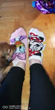Disney-Calcetines de algodón para niña, medias invisibles de tobillo de Minnie, Mickey, Pato Donald, verano y otoño