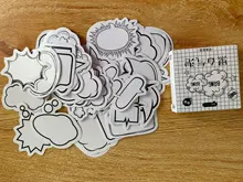 45 unids/pack Kawaii papelería pegatinas Bubbl maquinaria del patrón de Planificador de colección de recortes publicado diario a la escuela papelaria