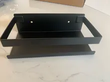 Hradware-estantes de esquina modernos para baño, estante de pared para ducha, champú, almacenamiento, 20-50cm, negro mate