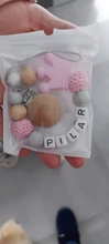 Cadenas de Chupete de Silicona Hechas a Mano de Nombre Personalizado Cadena de Dentición Segura Mordedor de Bebé Chupete Respetuoso con el Medio Ambiente Clips Cadena de Soporte