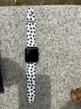Correa de goma de silicona para Apple Watch, correa de silicona con diseño de pata de perro y leopardo, a la moda, 654321