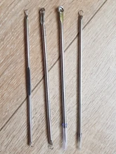 ATOMUS 4 unids/set eliminación de acné agujas de acero inoxidable Facial Blackhead punto grano removedor Extractor herramienta para cuidado de la cara