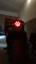 Newess-luz trasera de freno para motocicleta, lámpara LED roja de 12V, ajustable, estilo Cafe Racer, para Chopper