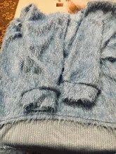 Suéter fino y esponjoso con cuello redondo para mujer, Jersey holgado de cobertura, suéteres sólidos informales, venta al por mayor, otoño y primavera