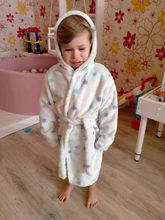 Albornoz de dibujos animados para niños y niñas, ropa de dormir encantadora de manga larga, de 2 a 8 años, primavera y otoño