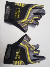 Guantes de pesca con corte de tres dedos para hombre, herramienta antideslizante, guantes para pesca al aire libre, guante de elasticidad, accesorios de pesca, buscador de peces