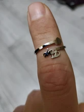 Anillo de boda de acero inoxidable con nombre de corazón y letras personalizadas para mujer, joyería de aniversario ajustable