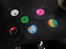 Drink Coaster Table-Mats Nonslip-Pads Coffee-Mug-Cup Vinyl Record Heat-Resistant Creative