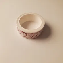 Cinta adhesiva con estampado de oso sonriente y papel, cinta Washi decorativa con diseño de flor de amor kawaii de Corea, para cuentas de mano, papelería